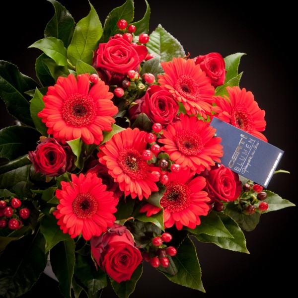 Gemischter Blumenstrauss Neapel – rote – Snij Gereed produkt gemengd boeket – Blumen – 02260 – Certi